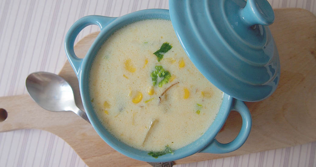 Chowder serowy z kukurydzą / Corn and cheese chowder Blog Karmelowy