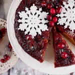 Odwrocony piernik z zurawina i gruszkami / Cranberry pear upside-down gingerbread