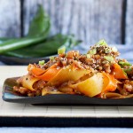 Pappardelle z miesem, pieczarkami i chilli / Pappardelle with meat, mushrooms and chilli