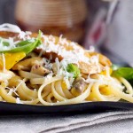 Makaron z kurczakiem, grzybami i papryka / Chicken, mushroom and pepper pasta