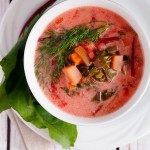 Botwinka z cukinią / Young beet soup with zucchini