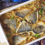 Dorada na leśnych grzybach / Sea bream with wild mushrooms