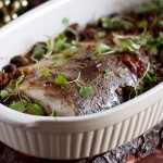 Karp pieczony z pieczarkami / Carp baked with mushrooms