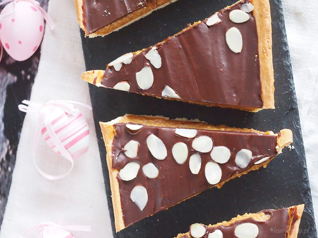 Najłatwiejszy mazurek z karmelem i czekoladą / Easy caramel and chocolate tart