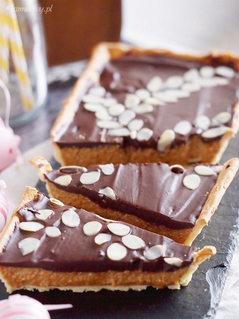 Najłatwiejszy mazurek z karmelem i czekoladą / Easy caramel and chocolate tart