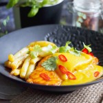 Łosoś z sosem z mango / Roasted salmon with mango sauce