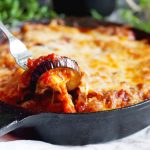 Bakłażan zapiekany z grzybami i pomidorami / Aubergine, mushroom and tomato bake