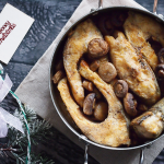 Karp zapiekany z pieczarkami / Carp baked with mushrooms