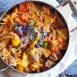 Pikantny gulasz z wieprzowiną dynią i kapustą / Spicy pork pumpkin and cabbage goulash