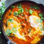 Jajka z dynią i boczniakami po indyjsku / Indian style eggs with pumpkin and oyster mushrooms