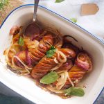 Biala-kielbasa-zapiekana-w-sosie-miodowo-musztardowym-Honey-mustard-baked-sausages