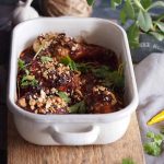 Kurczak-pieczony-w-sosie-rabarbarowo-wisniowym-Roasted-chicken-with-rhubarb-and-cherry-sauce